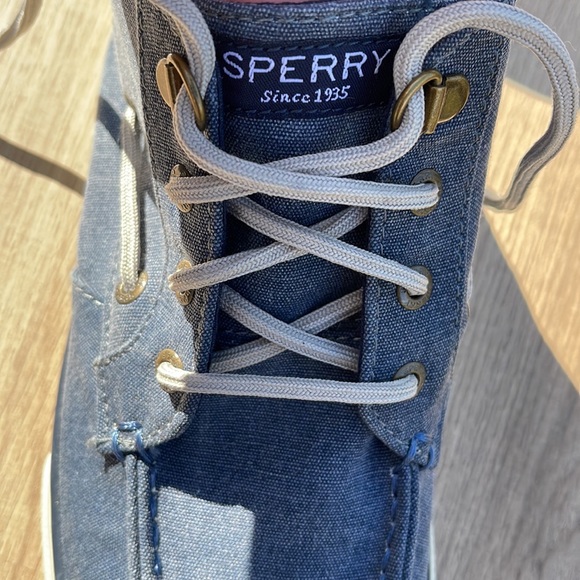 Rare Sperry Pier Crest Topsider Mid Lace Up Boat Shoe with Memory Foam - Picture 8 of 9